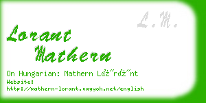 lorant mathern business card